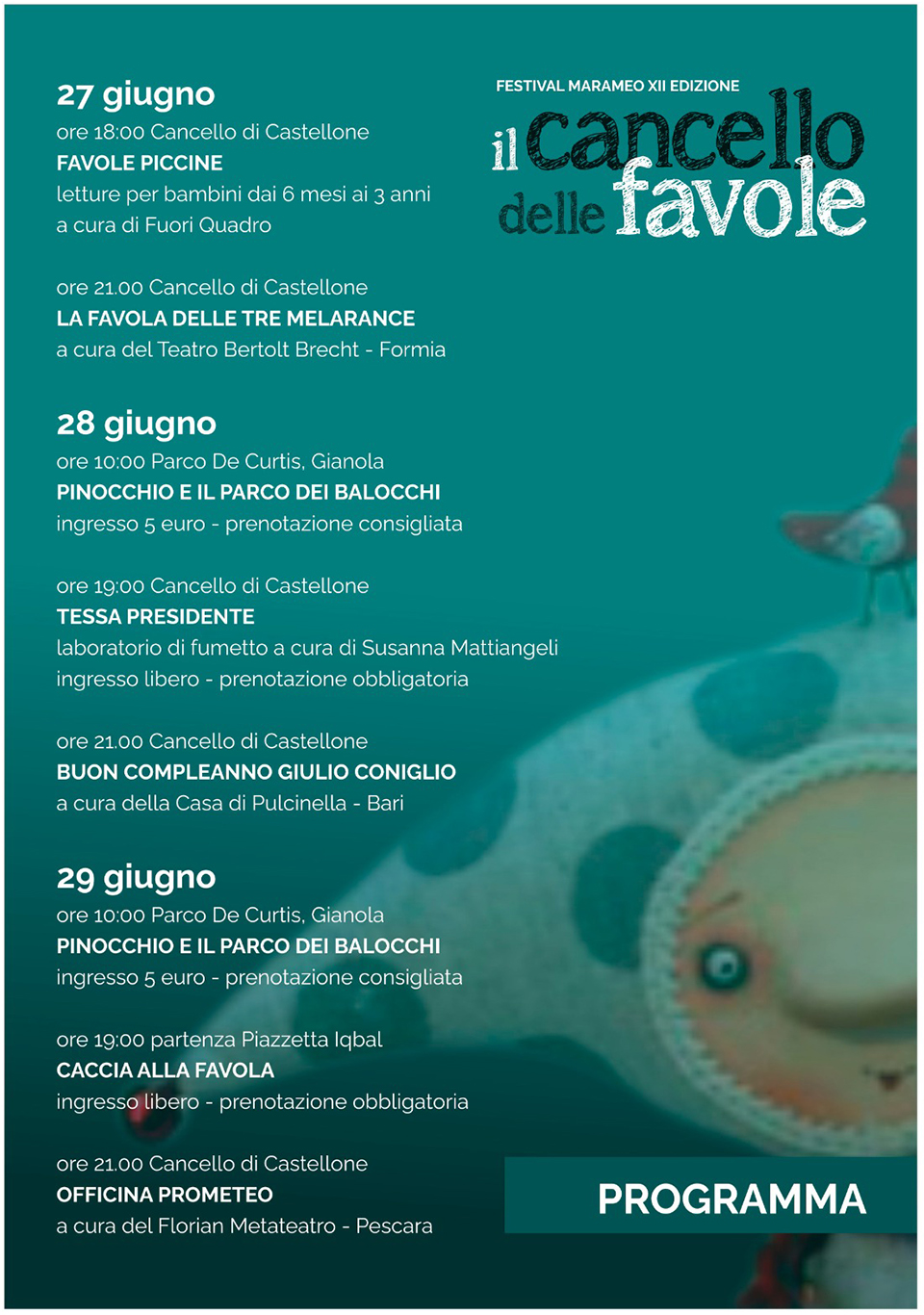 PROGRAMMA IL CANCELLO DELLE FAVOLE
