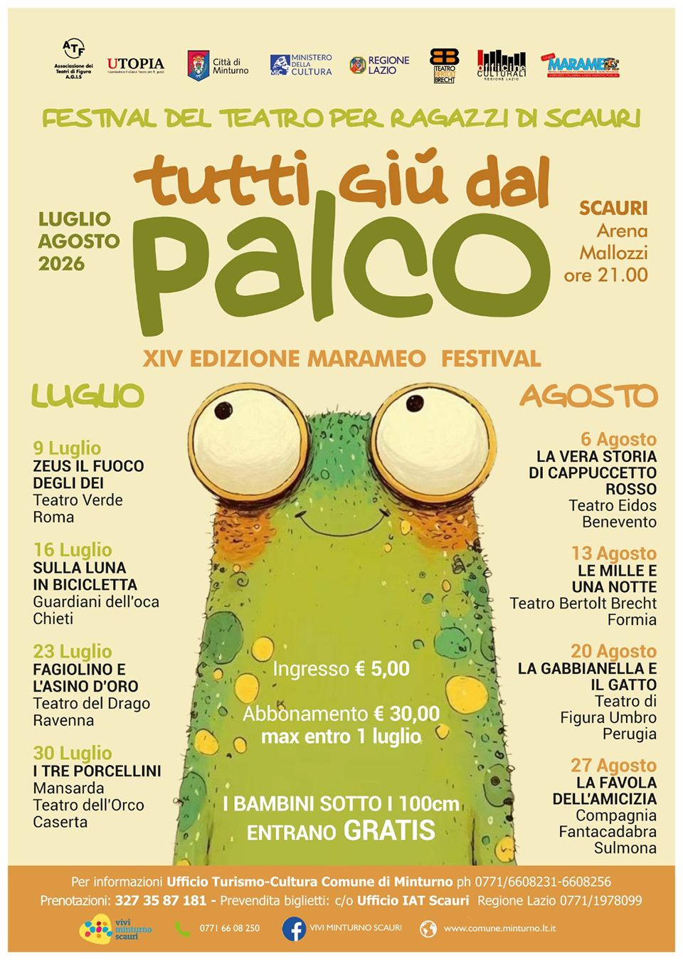 TUTTI GIU DAL PALCO - Minturno - Scauri, luglio / agosto 2026